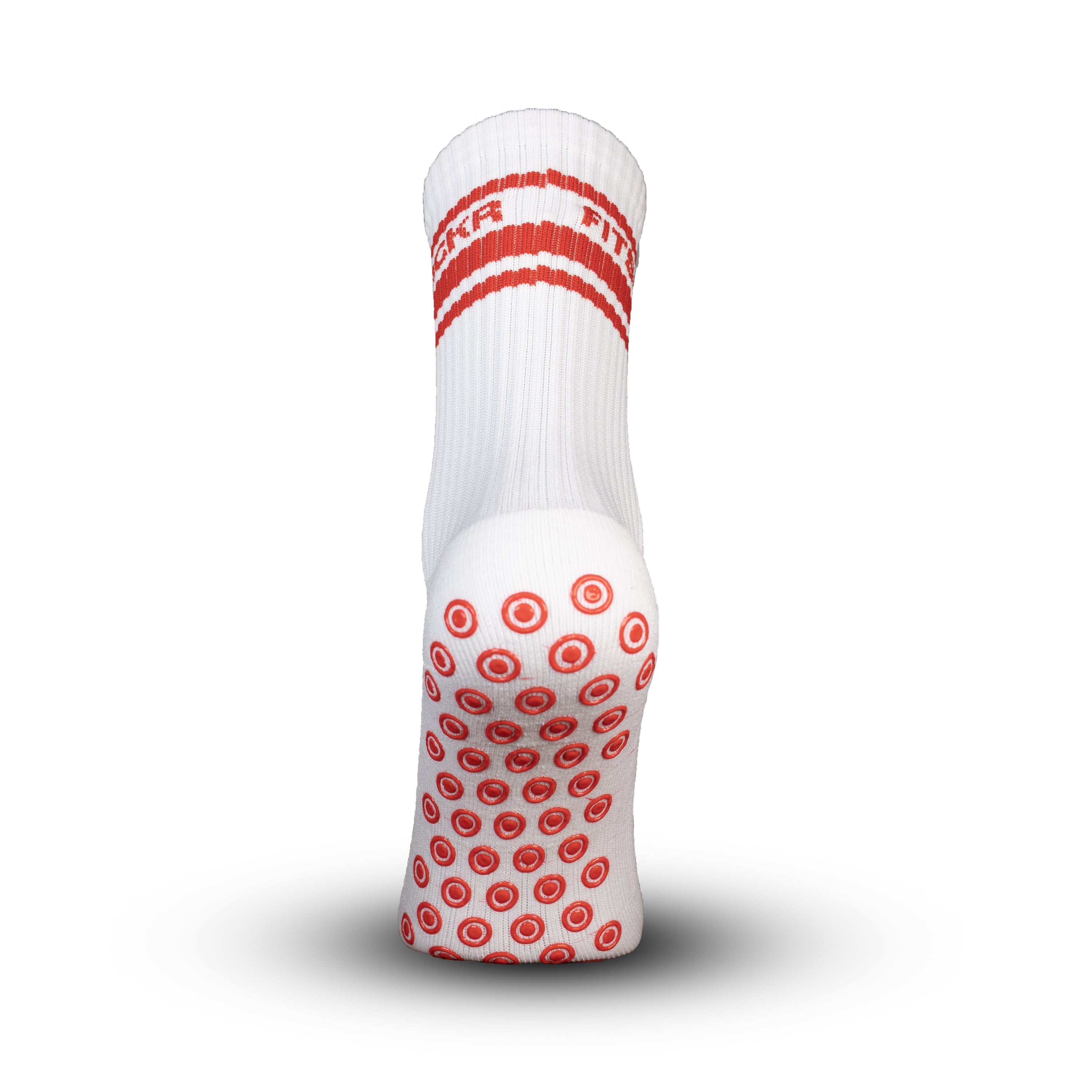 FitSockr Gripsokken V2 Line - Wit Rood