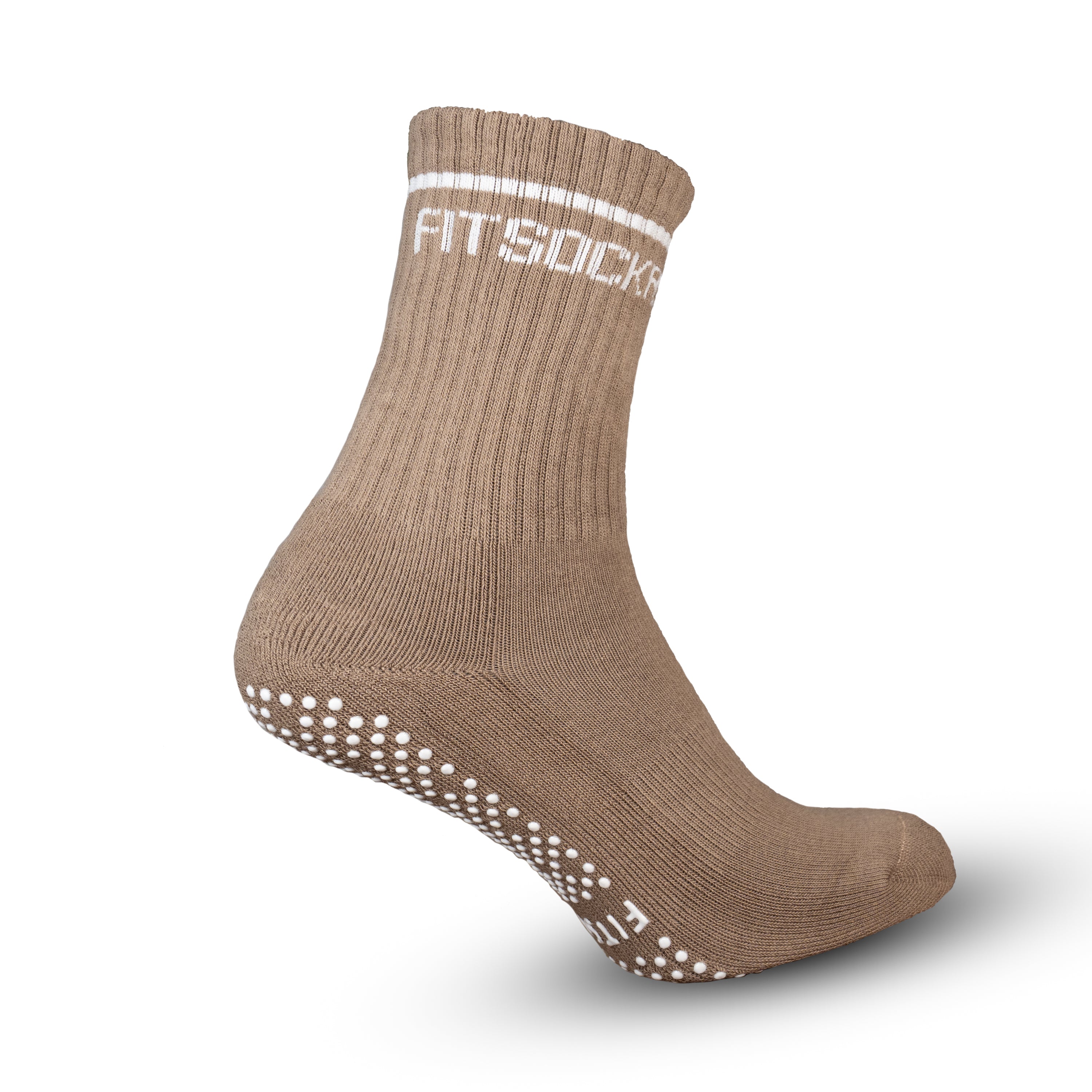 FitSockr Gripsokken Balance - Pilates - Bruin 5 Paar