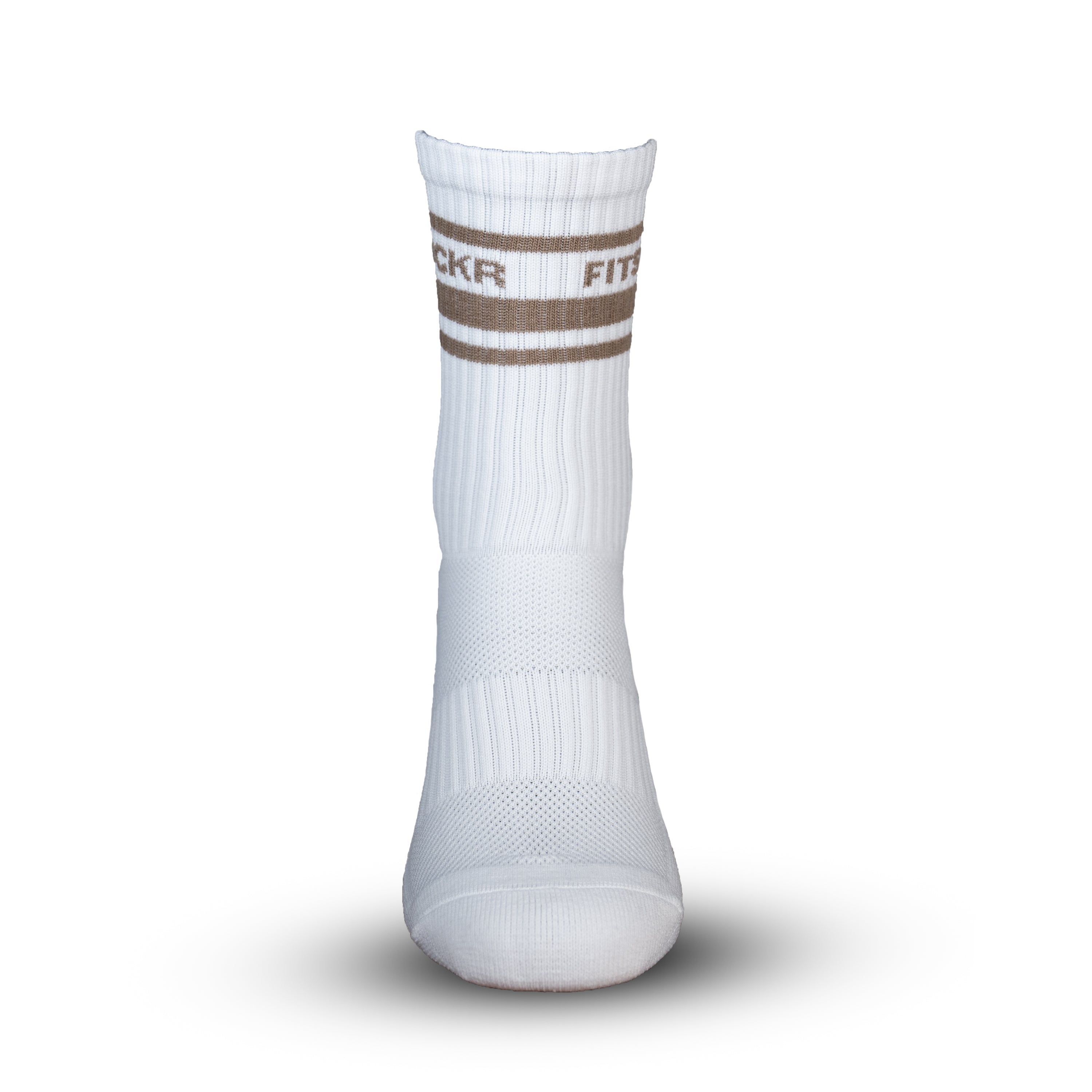 FitSockr Gripsokken V2 Line - Wit Bruin