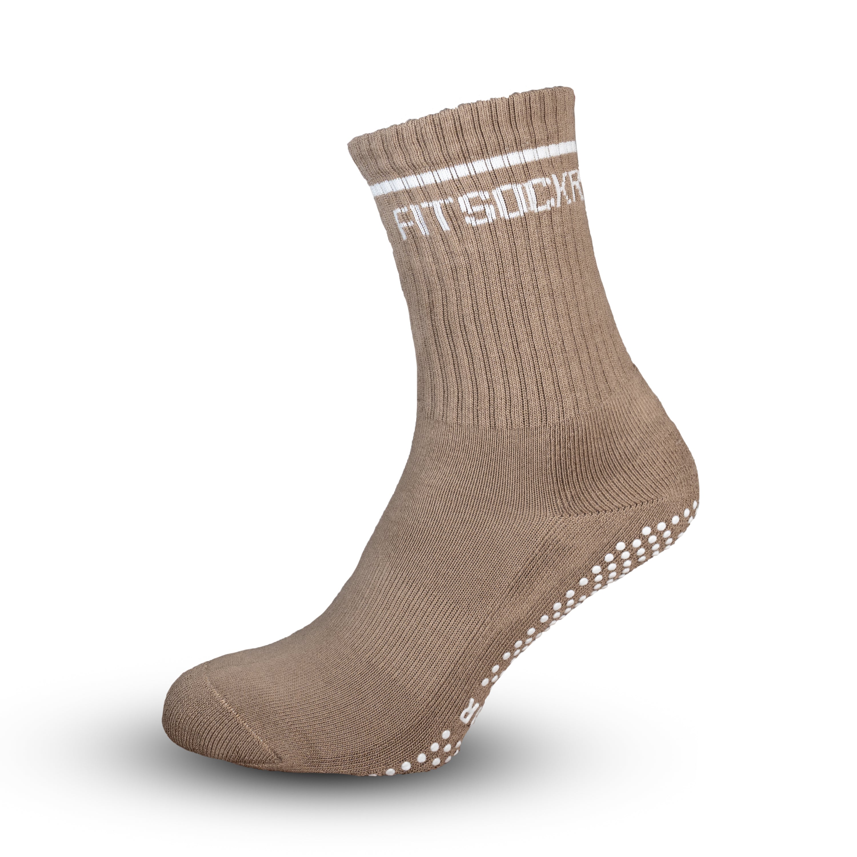 FitSockr Gripsokken Balance - Pilates - Bruin