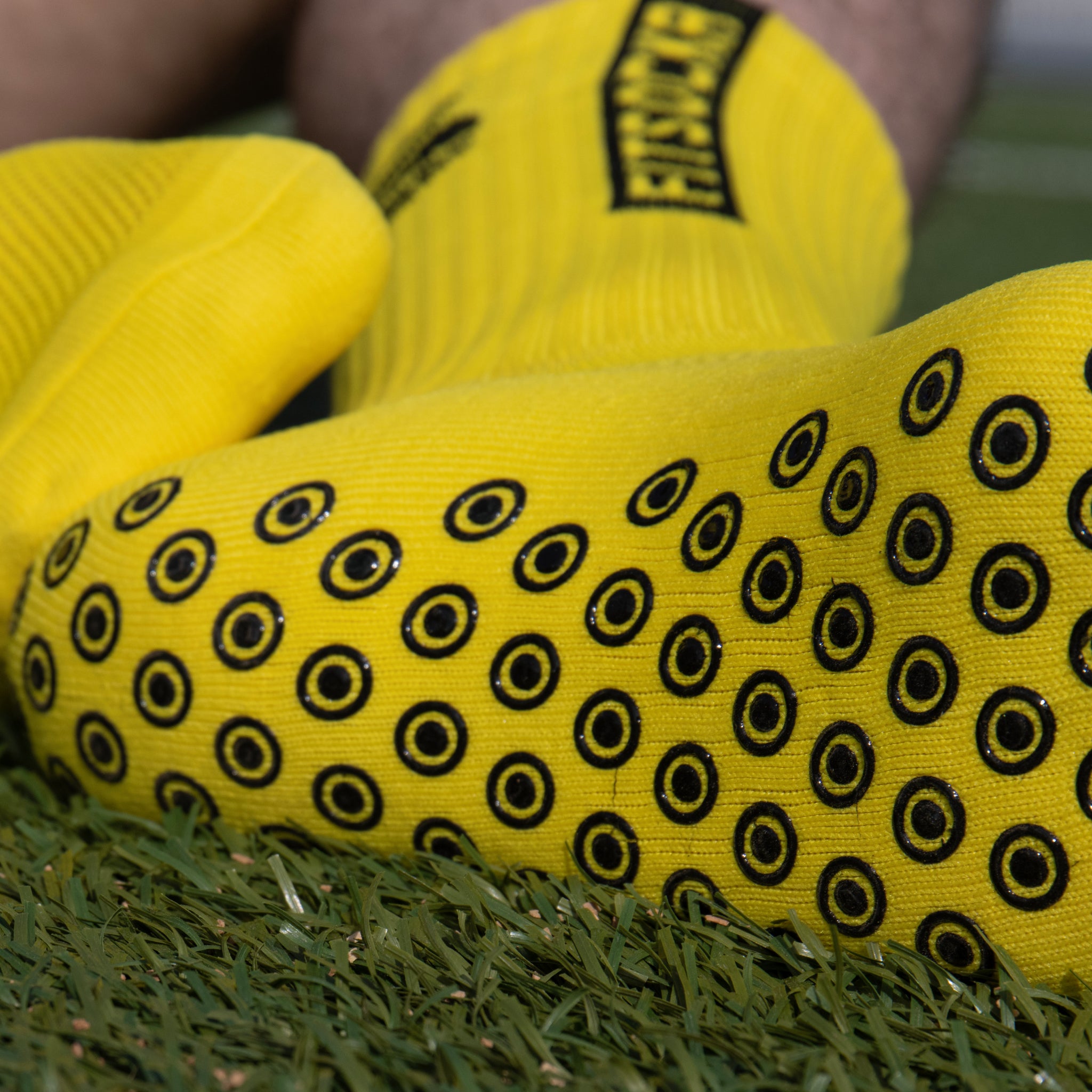 FitSockr Gripsokken Geel