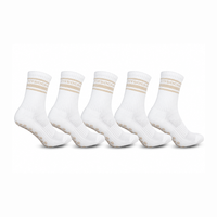 FitSockr Gripsokken V2 Line - Wit Beige 5 Paar