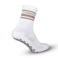 FitSockr Gripsokken V2 Line - Wit Bruin