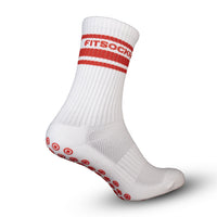 FitSockr Gripsokken V2 Line - Wit Rood