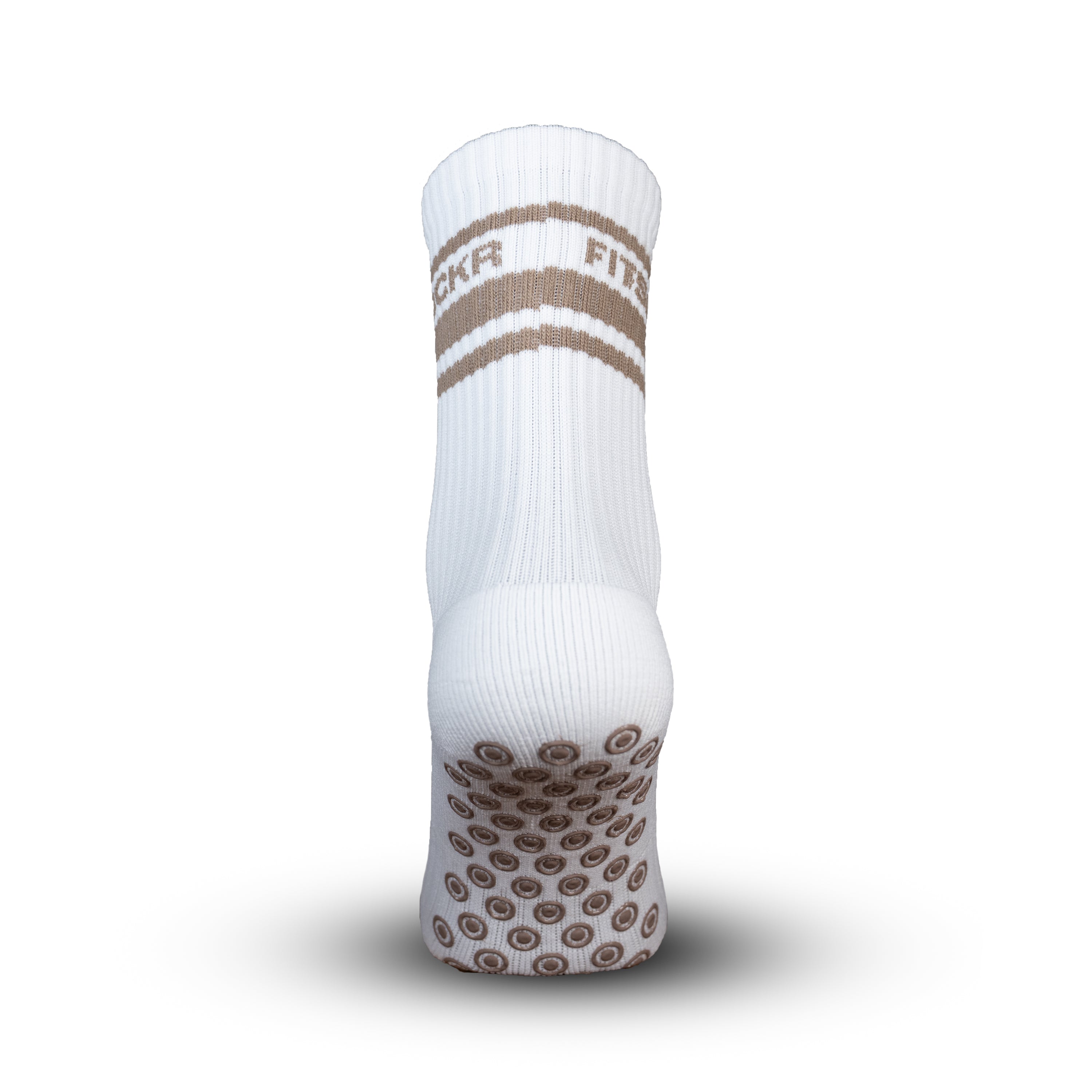 FitSockr Gripsokken V2 Line - Wit Bruin 3 paar