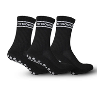 FitSockr Gripsokken V2 Stripe - Zwart 3 paar