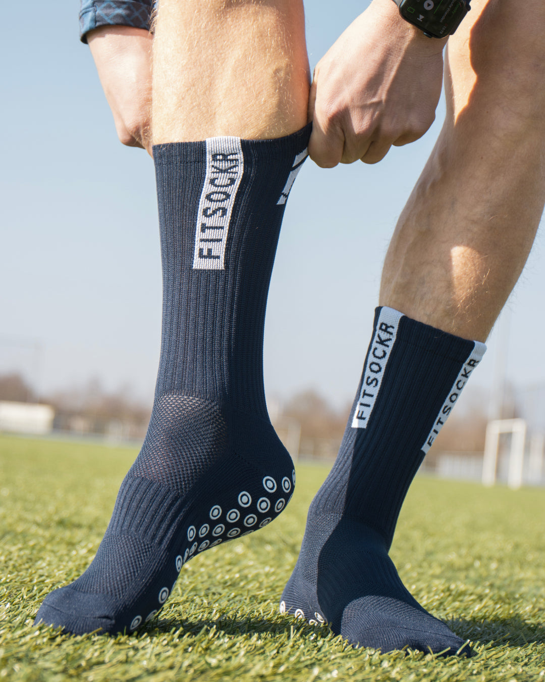 FitSockr Gripsokken One - Marine Blauw - 2 Paar