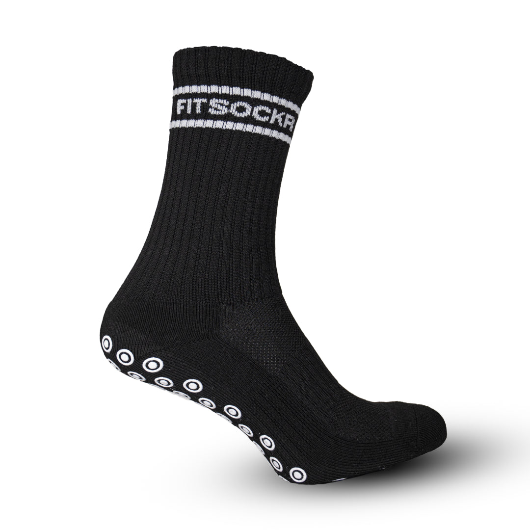 FitSockr Gripsokken Stripe - Zwart 3 paar