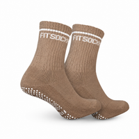 FitSockr Gripsokken Balance - Pilates - Bruin - 2 Paar